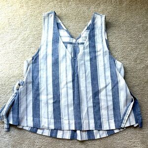 Madewell blue white stripe tank S